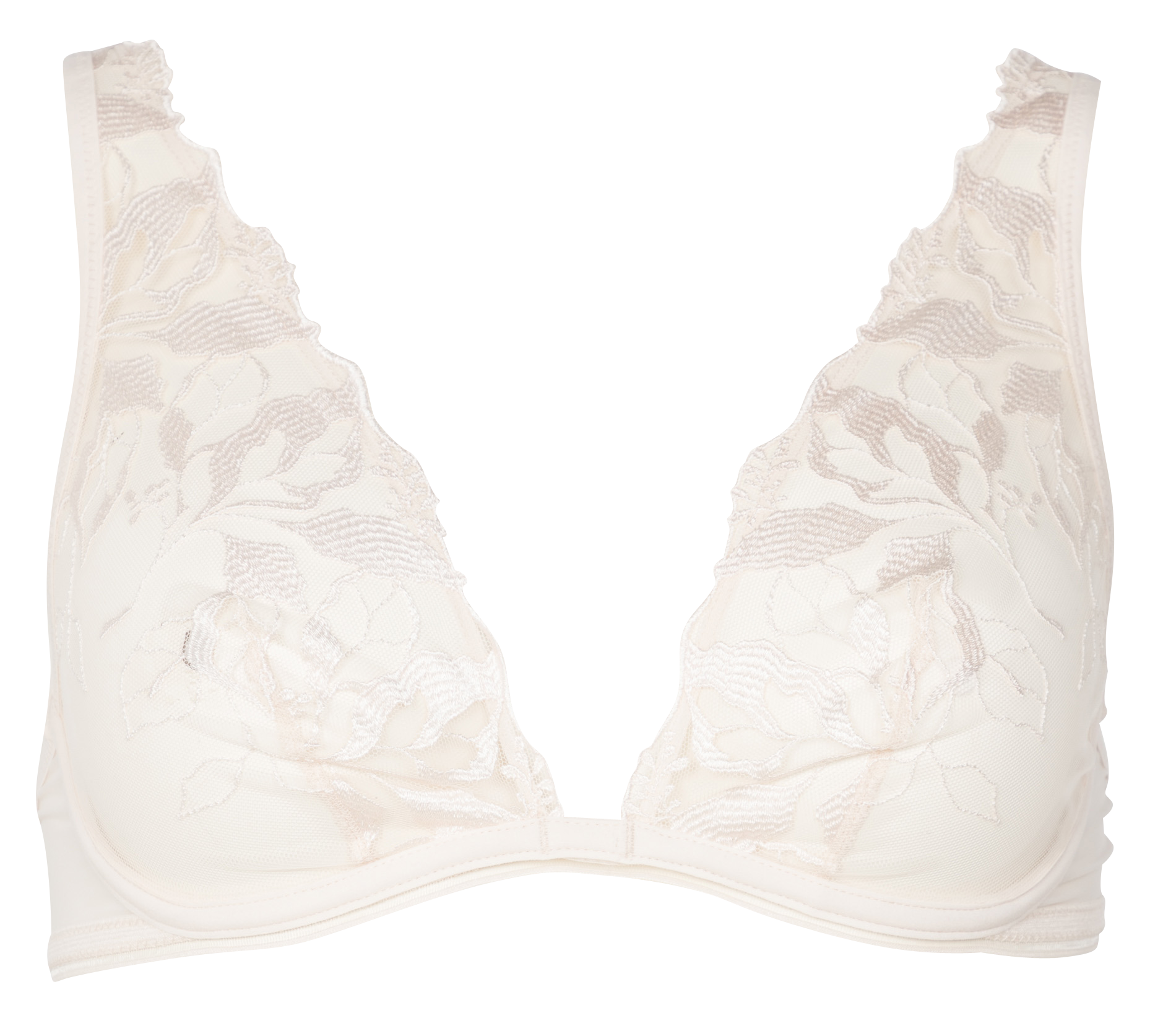 SIN - Soutien-gorge triangle avec armatures en dentelle | Blanc