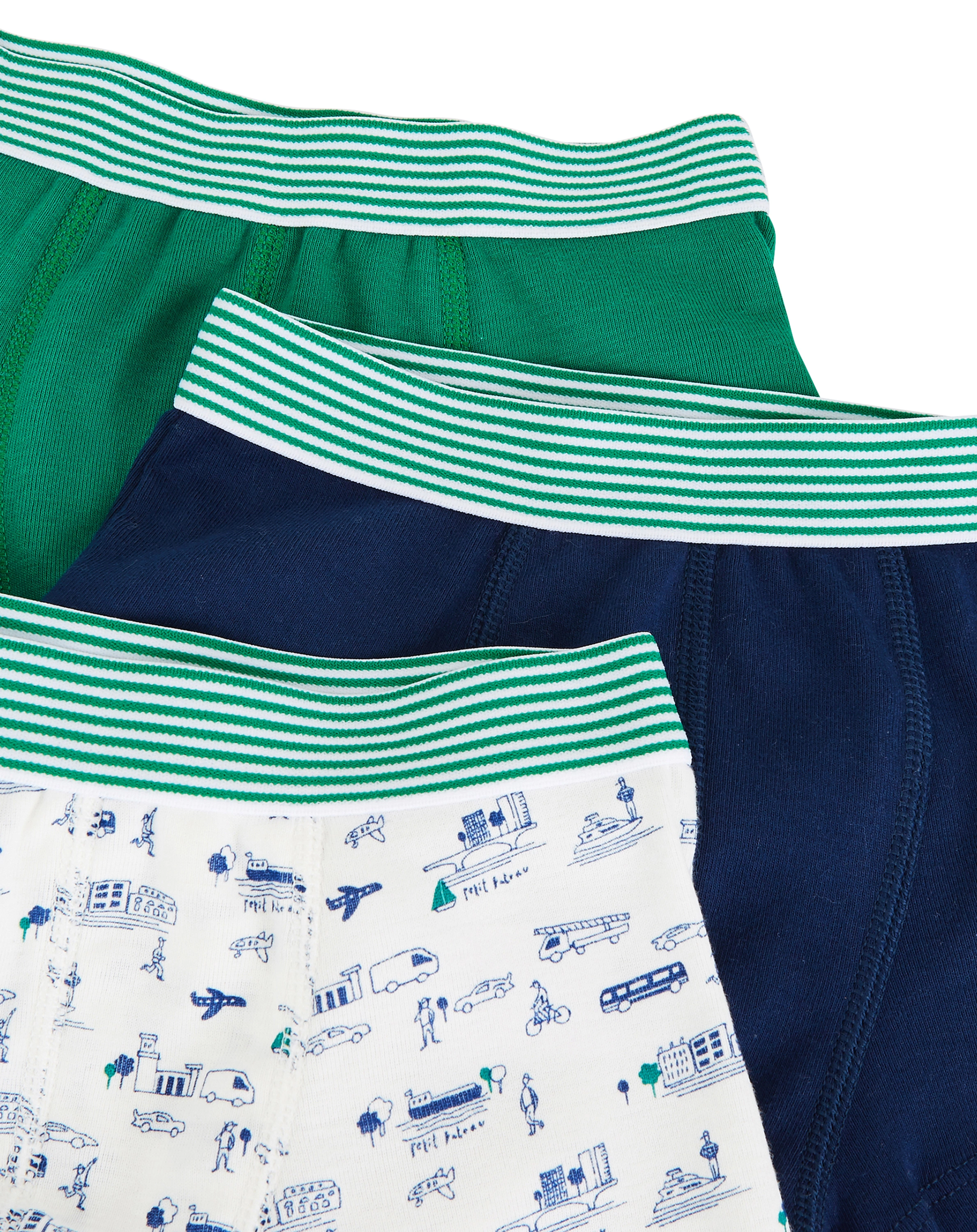 Boxershorts CITADIN 3er-Pack in pivert/marshmallow/medieval
