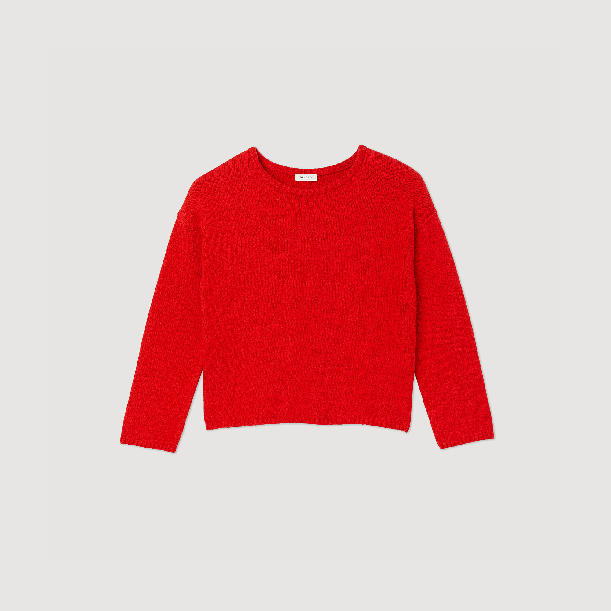 Pull en maille bouclee