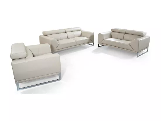 Fauteuil cuir Design HAVANA Beige