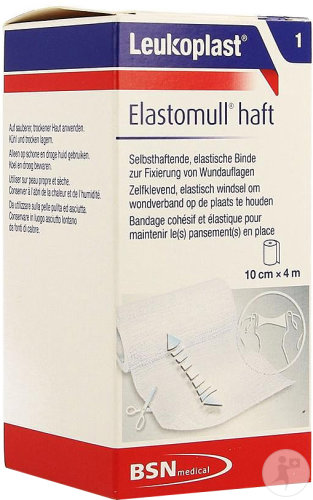 Bsn Medical Elastomull Haft Bandage De Fixation Élastique Cohésif 4m x 10cm Pièce 1