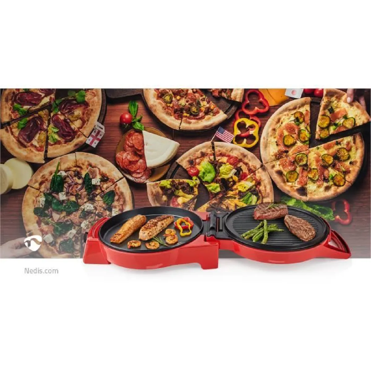 Livoo Four à Pizza Rouge