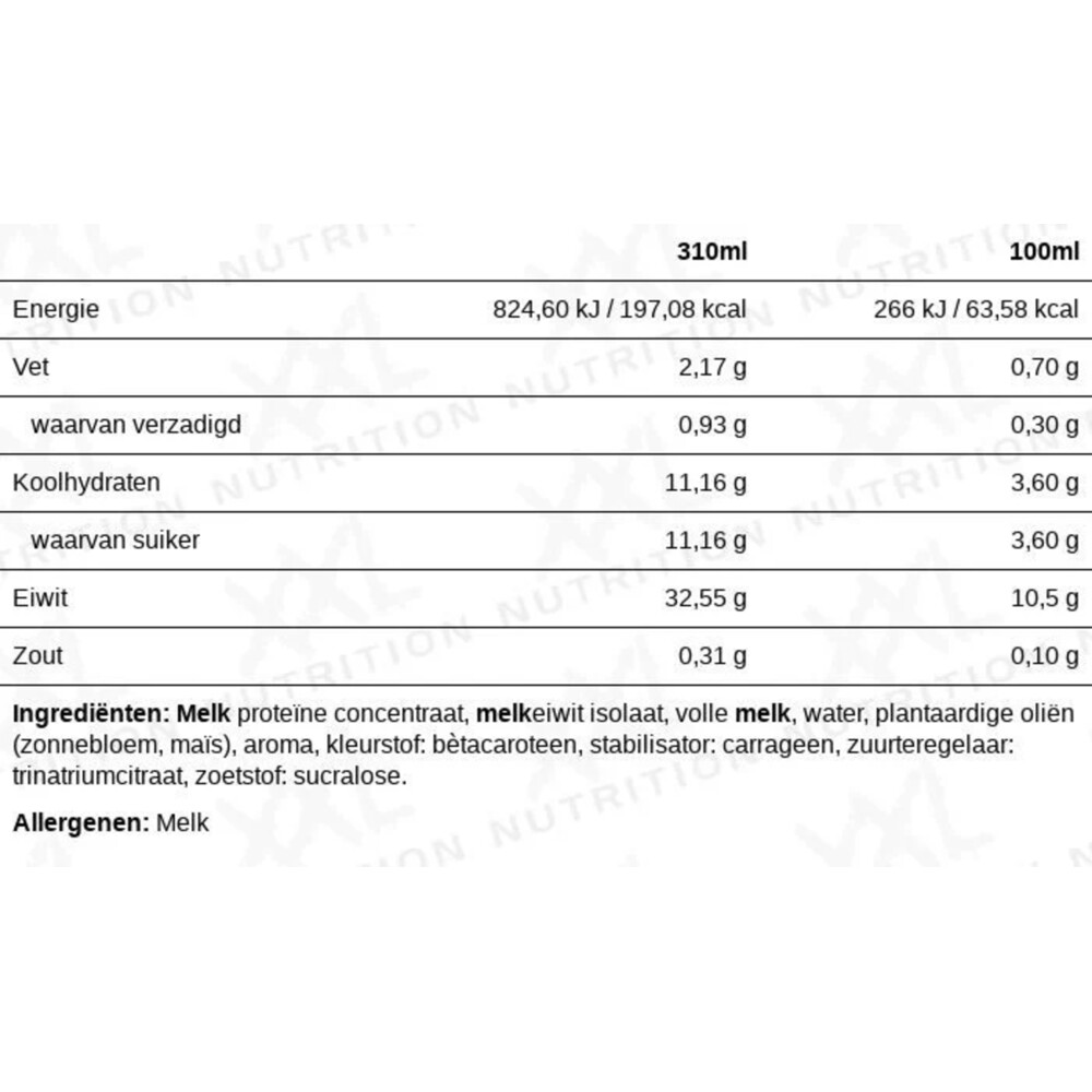 6x XXL Nutrition N'Joy Protein Drink Vanille310 ml