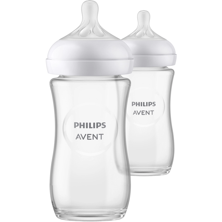 Philips Avent Babyflasche SCY93302 Natural Response aus Glas 240 ml 2 Stück