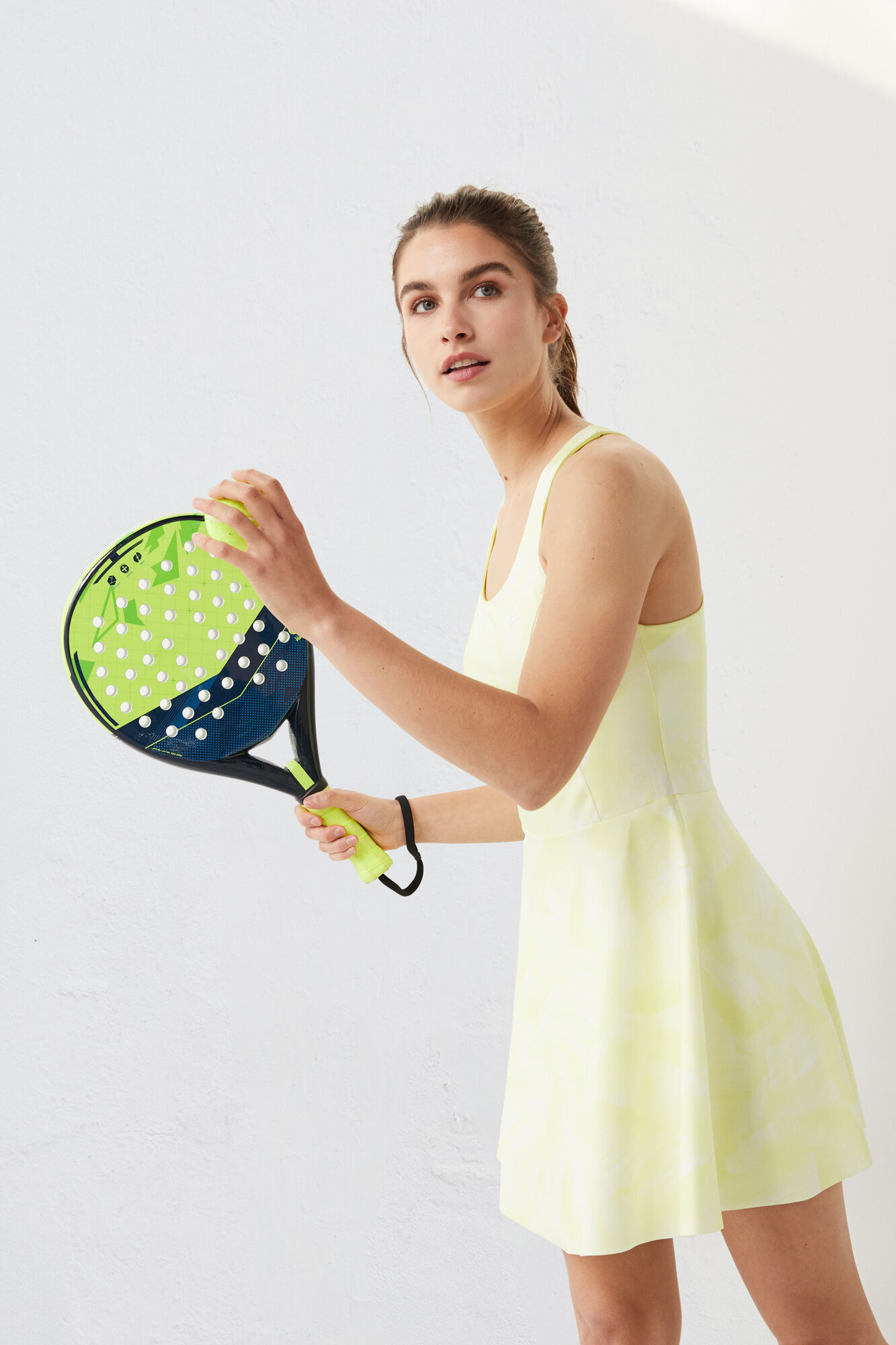 Vestido de alças em tule estampado - estampado
