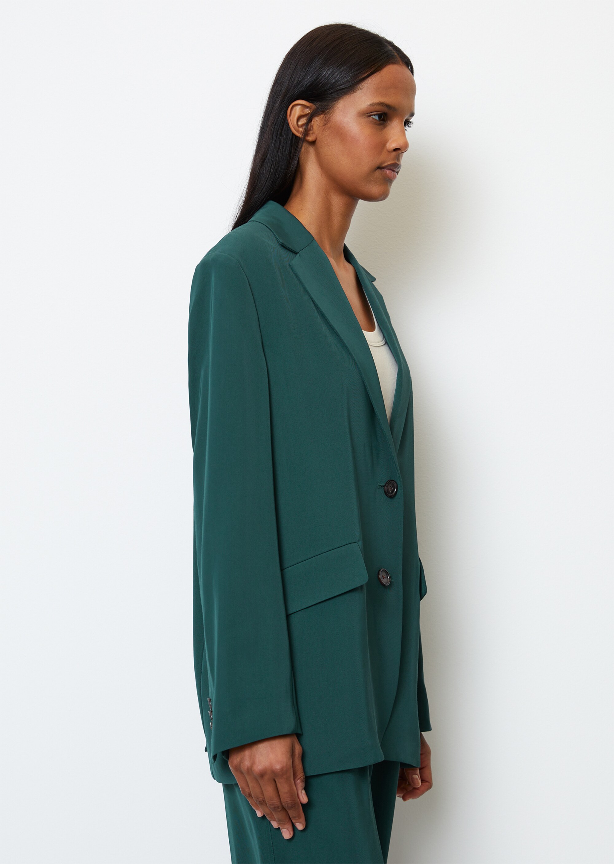 Blazer relaxedaus fließendem Viskose-Mix-Twill