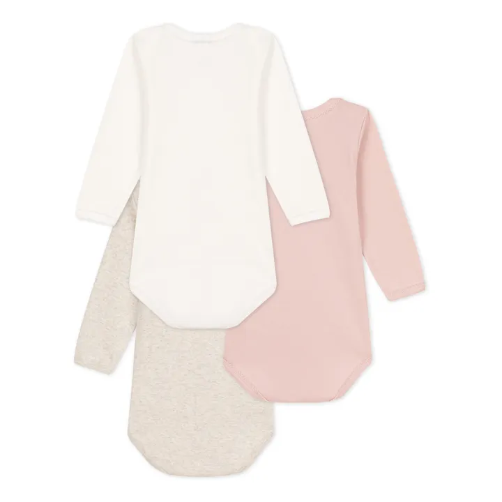 Petit Bateau Lot 3 Bodies Unis | Rose