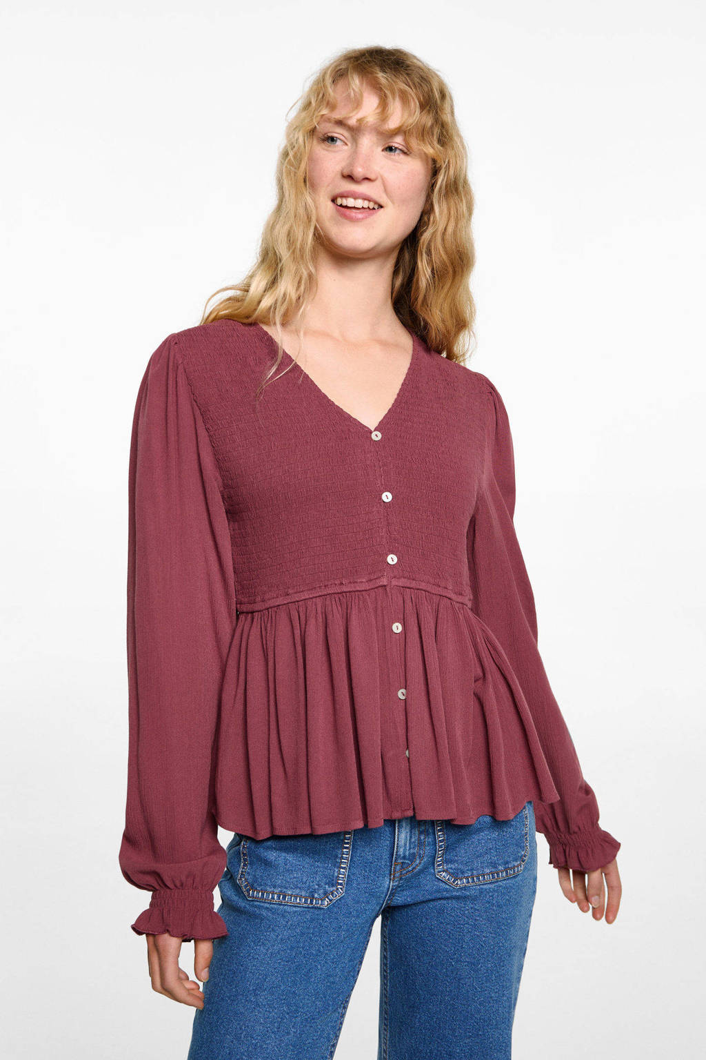 MANGO TEEN blouse donkerrood
