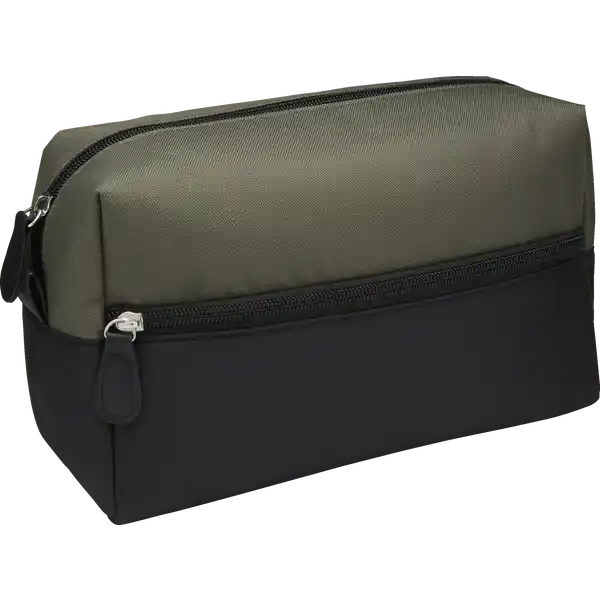 Herren Kulturtasche khaki / schwarz