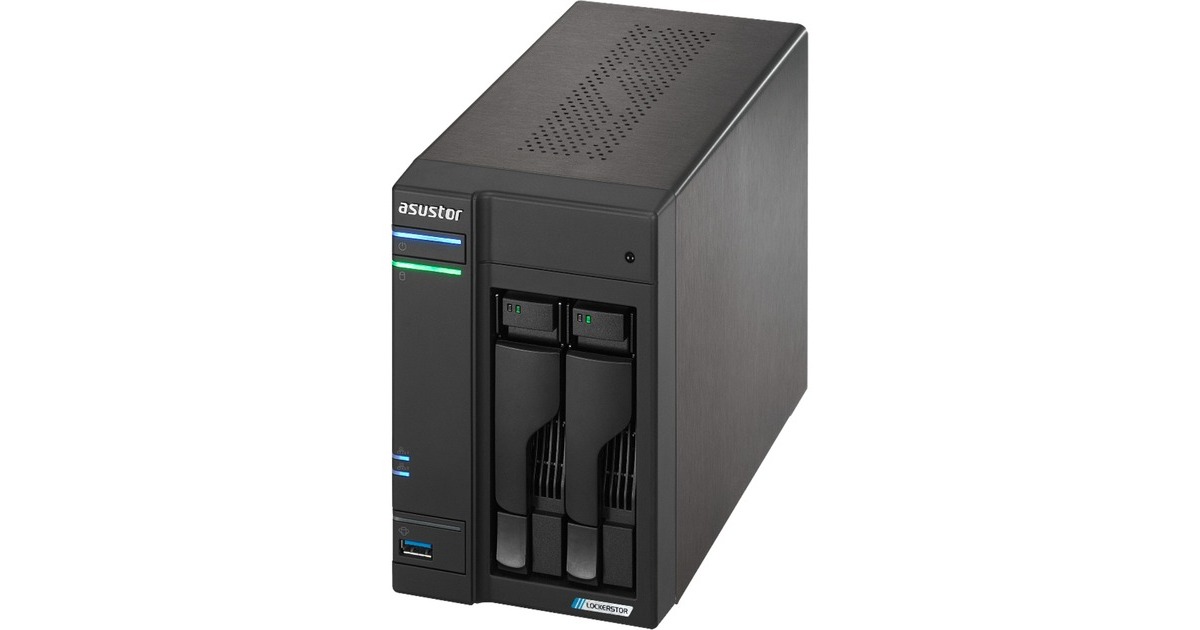 AsustorLockerstor 2 AS6702T nas  (Zwart, 2x LAN, HDMI, USB)