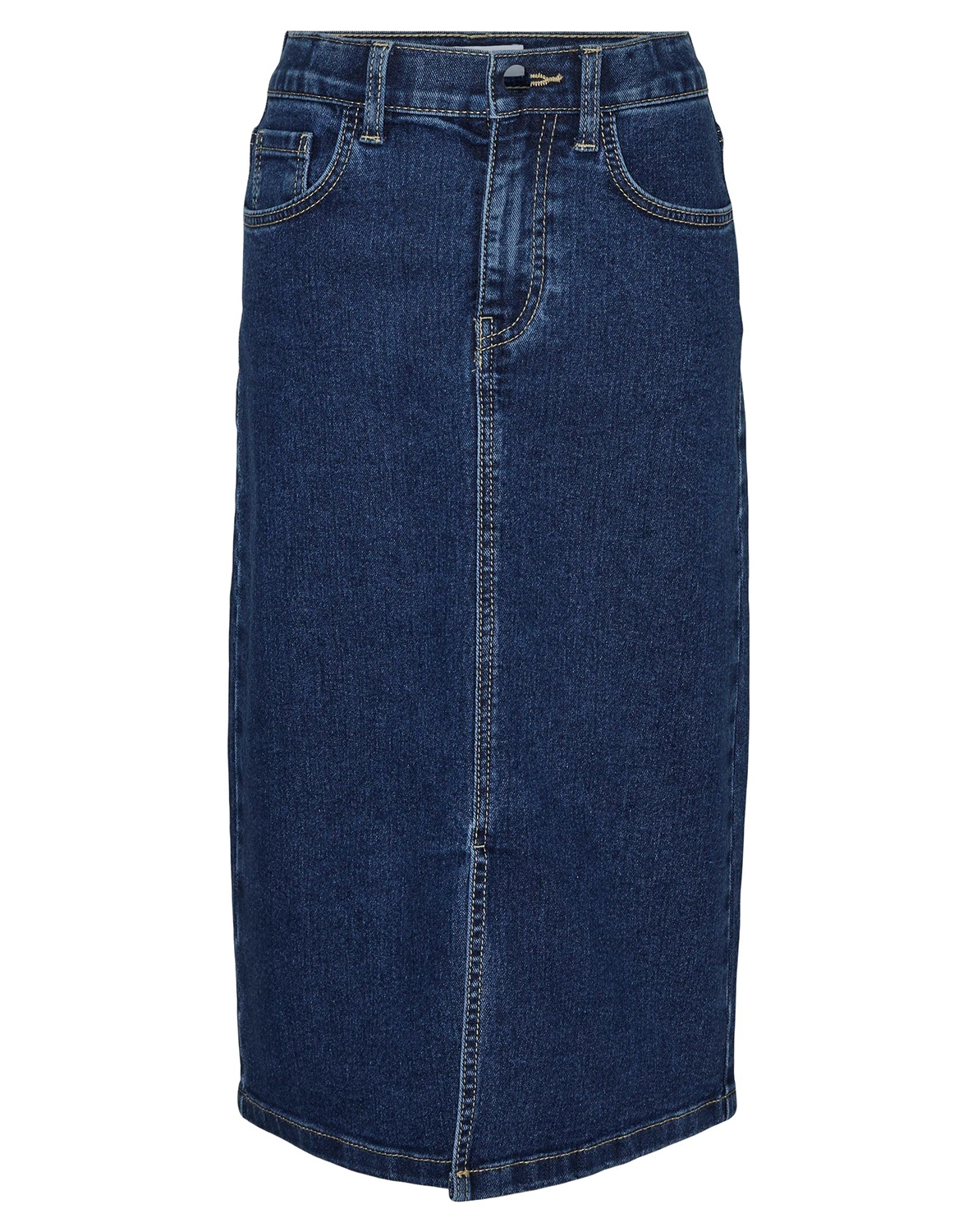 Jeansrock VMHEATHER CALF in medium blue denim