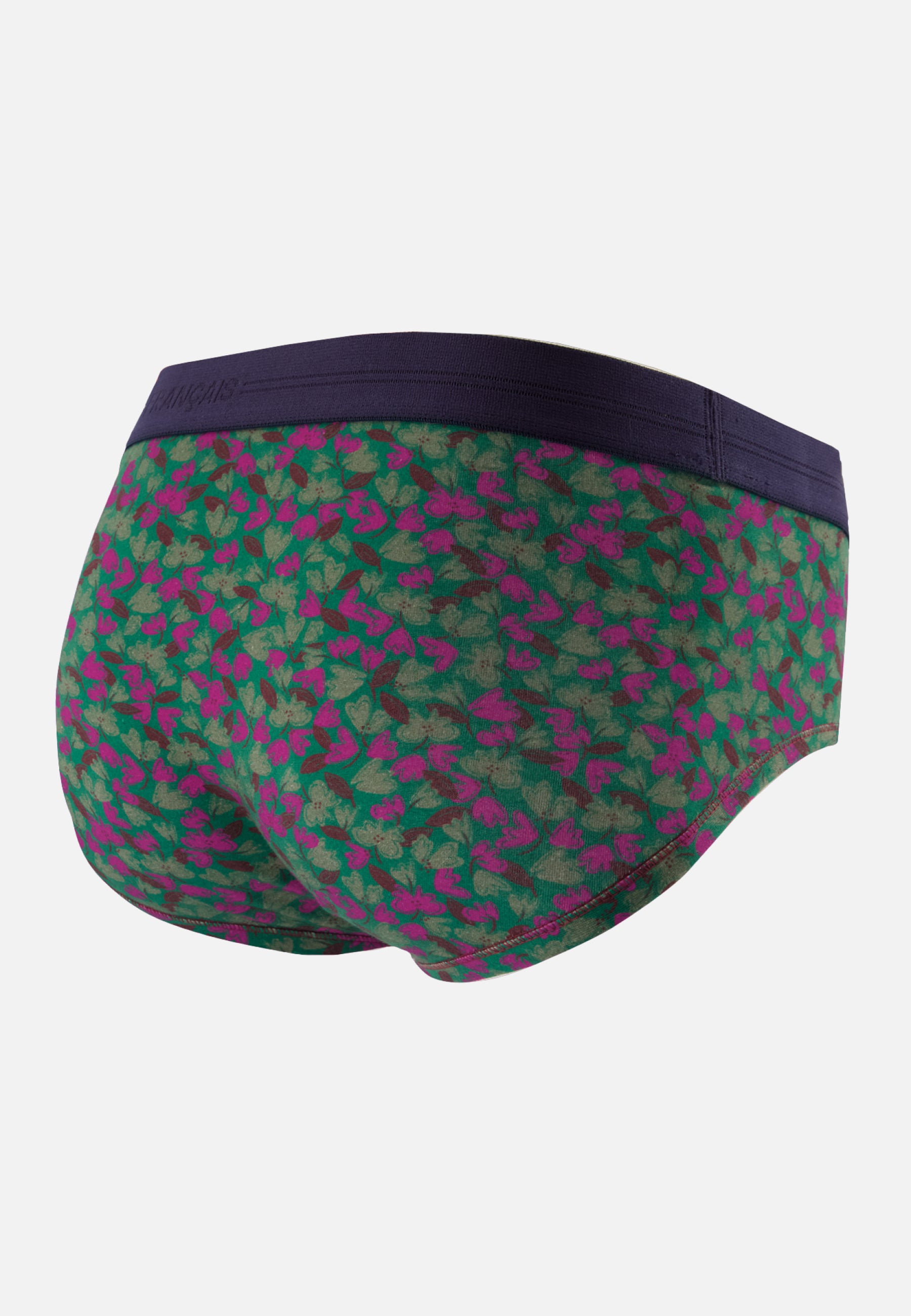 Slip en coton-Terrible Imprimé Poppy Epicea Betterave