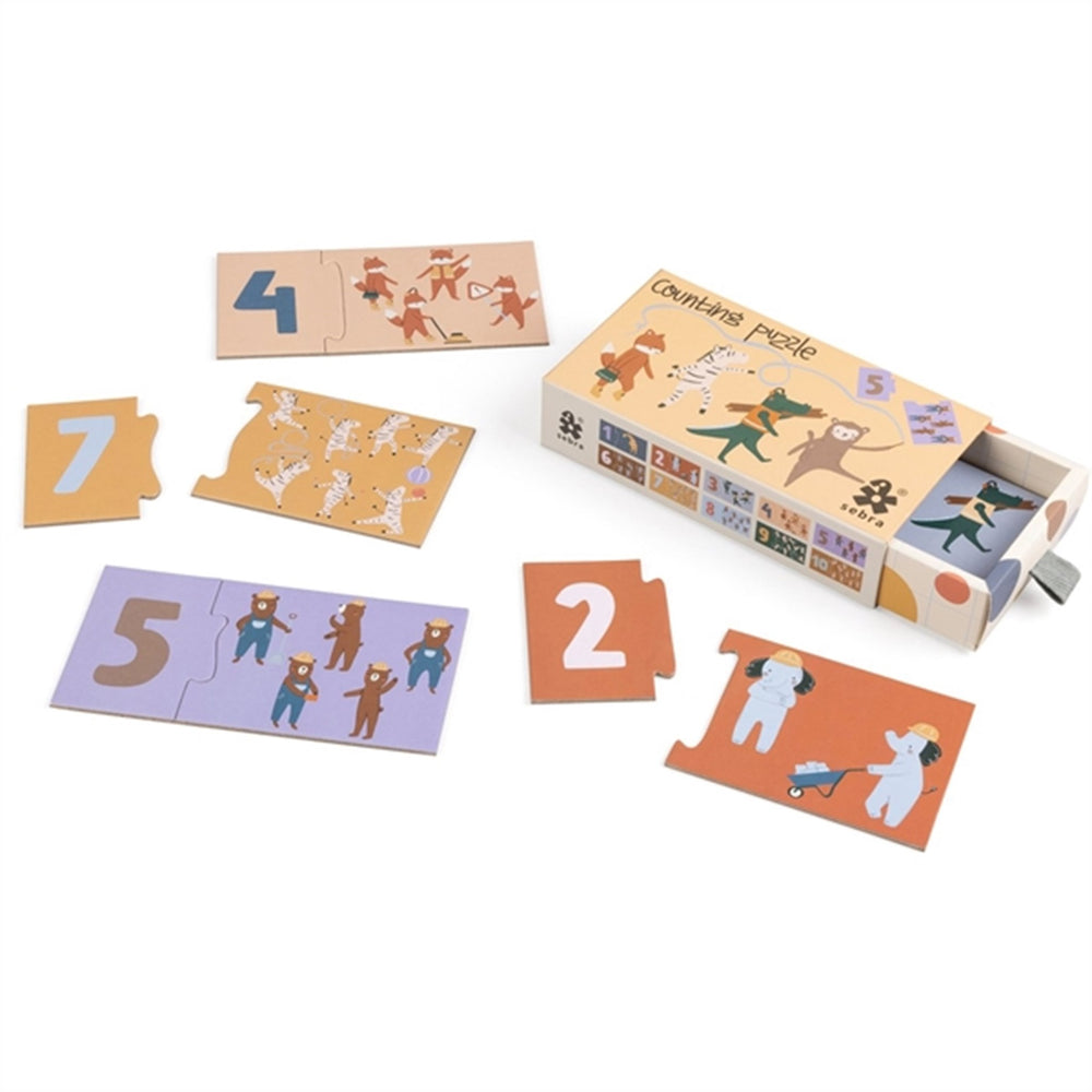 Tællepuslespil 1-10 Toes/Builders Multi