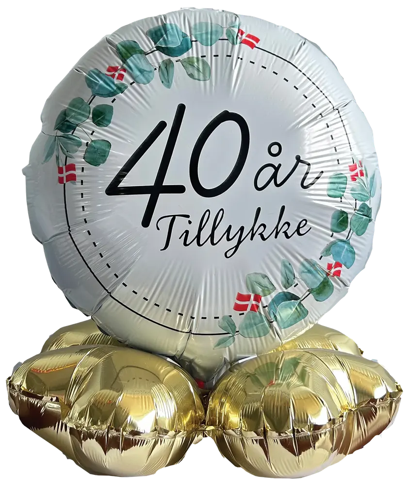 Folieballon på fod Ø35 - 40 år