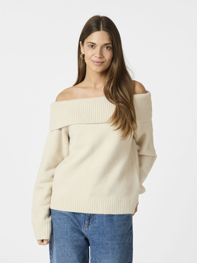 Neo Noir Jane Knit Blouse Ivory