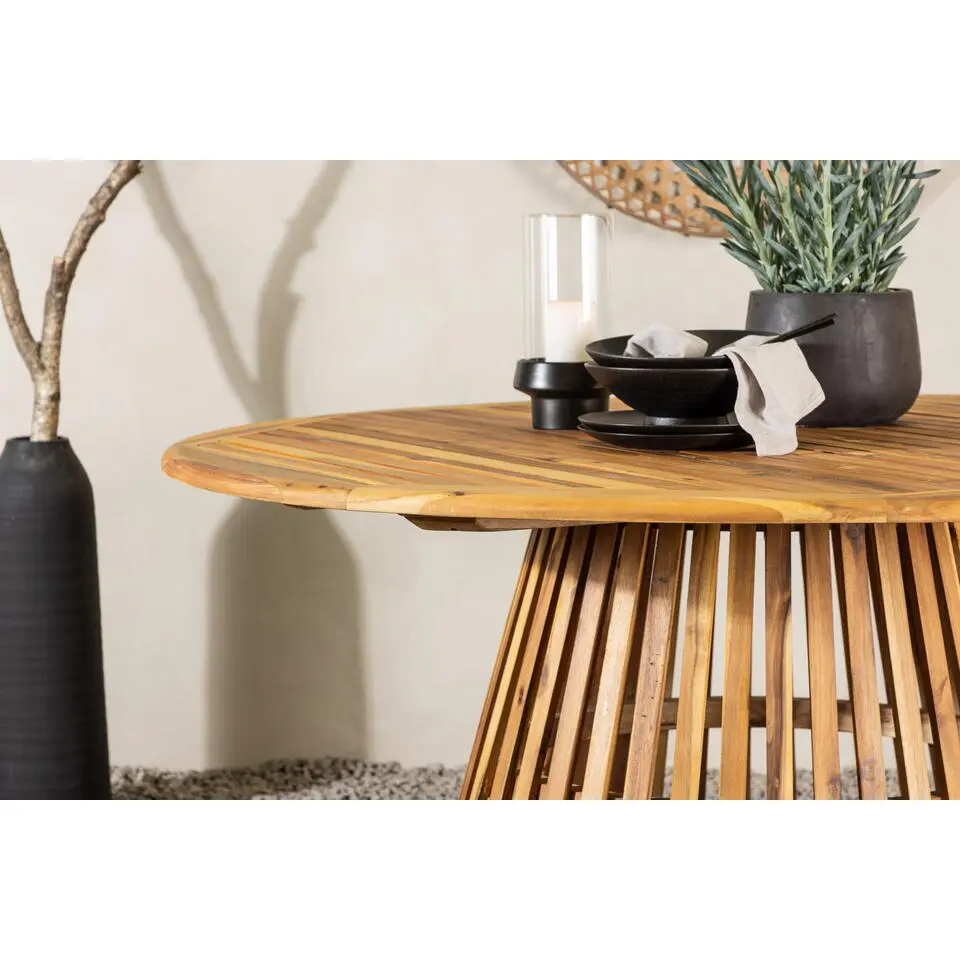 Eettafel Naturel Acaciahout - Ø150x75cm - Tucumán