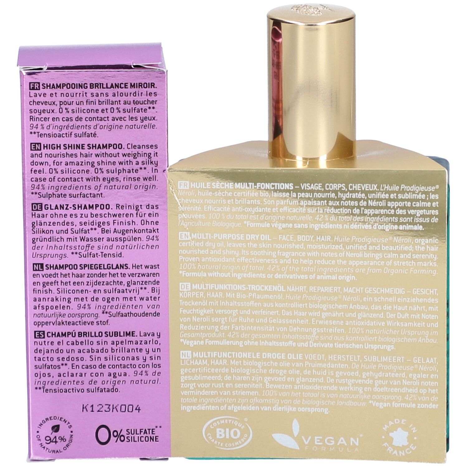 NUXE Huile Prodigieuse® Néroli + NUXE Hair Prodigieux Glanz-Shampoo