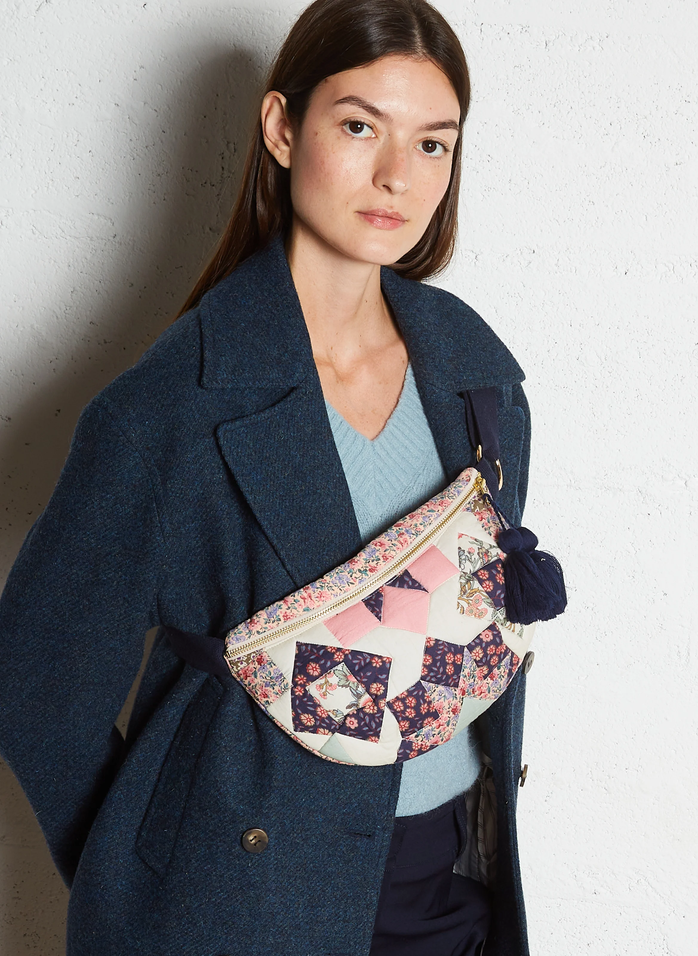 GABY - Sac banane imprimé en coton | Multicolore