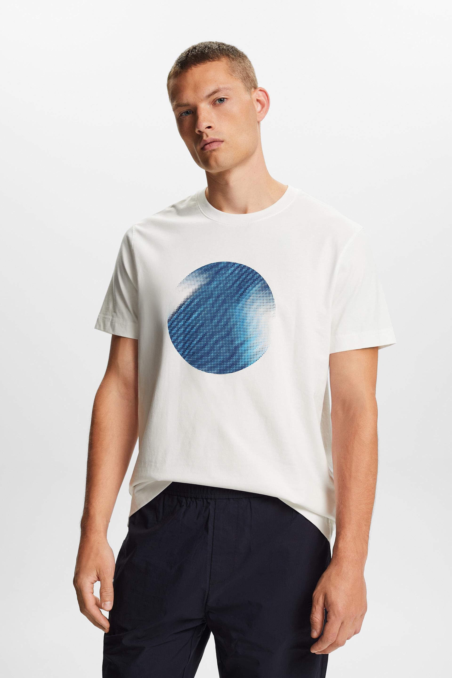 T-shirt à imprimé sur le devant, 100 % coton