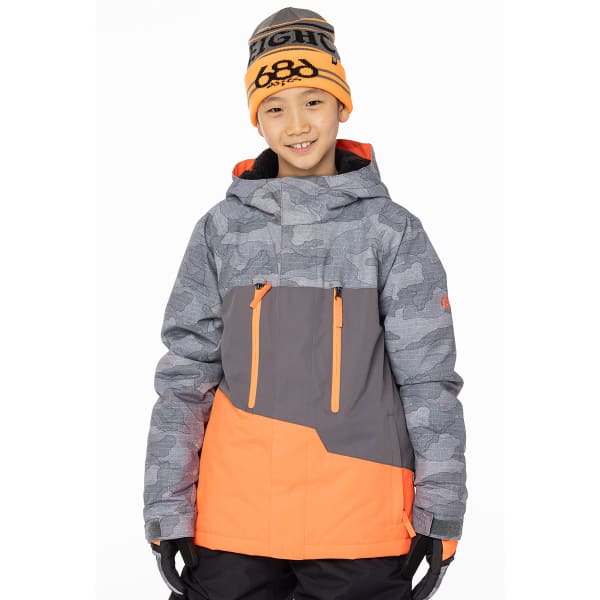 Veste snowboard 686 BOYS GEO INSULATED JKT CHARCOAL CAMO CLRBLK