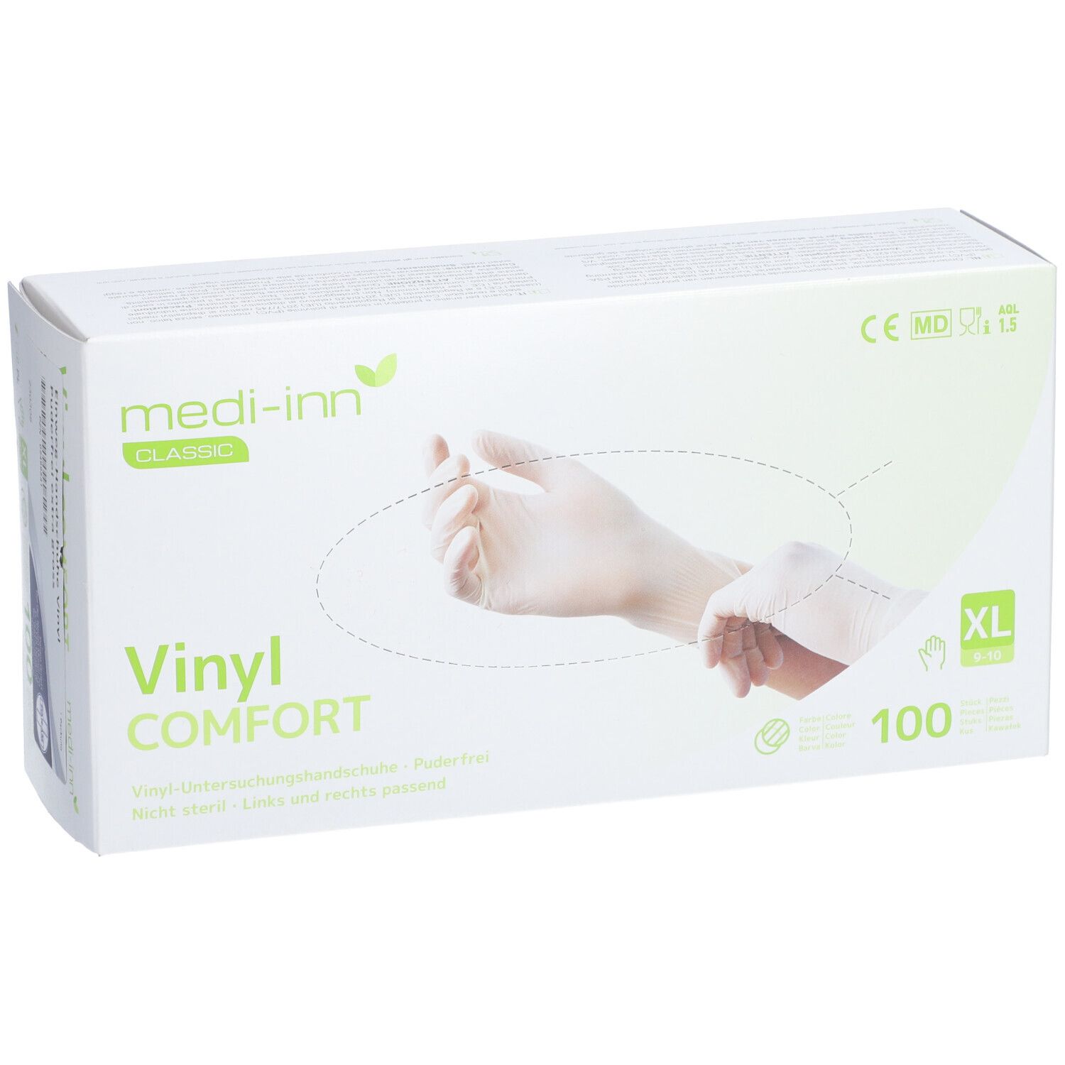 HANDSCHUHE Einmal Vinyl puderfrei XL