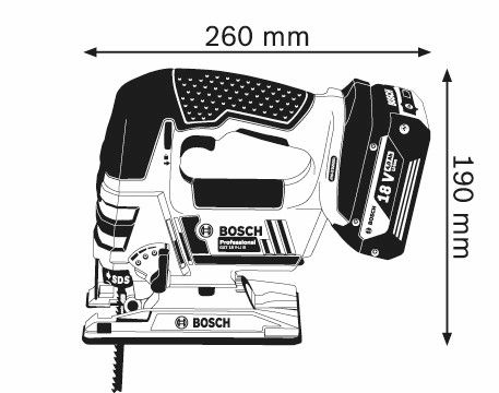 Bosch GST 18V-LI B Li-ion accu decoupeerzaag body in L-Boxx - 06015A6101