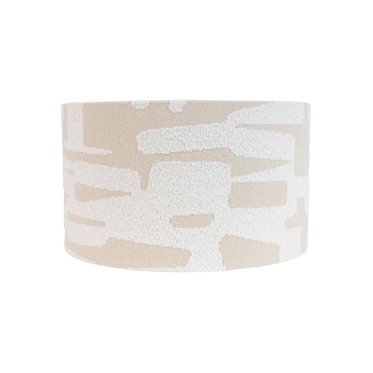 Stoffen lampenkap wit met beige gestreept 35/35/20