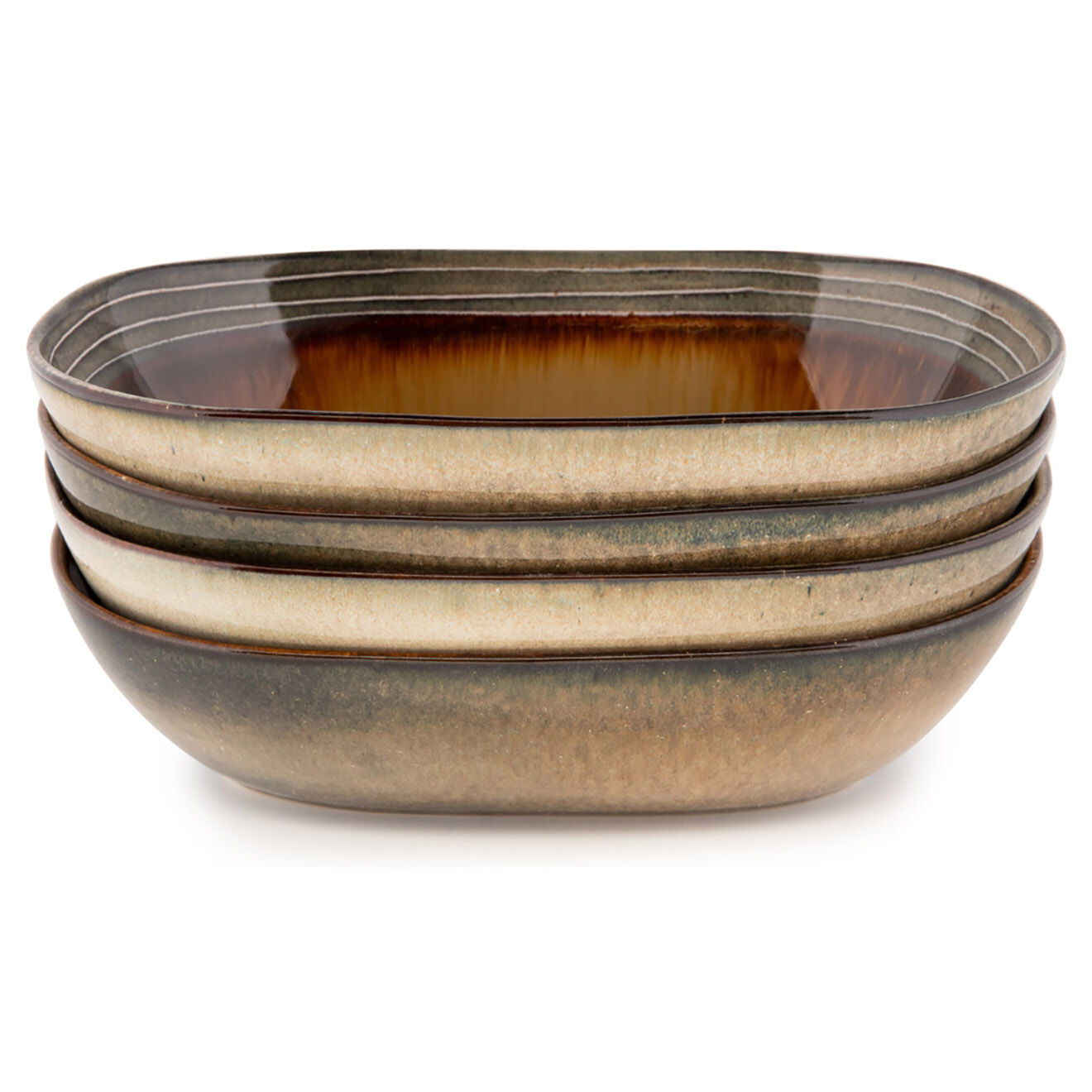 Bazar Bizar 4 Bols ovales Comporta multicolore  - 25x16x6.5 cm