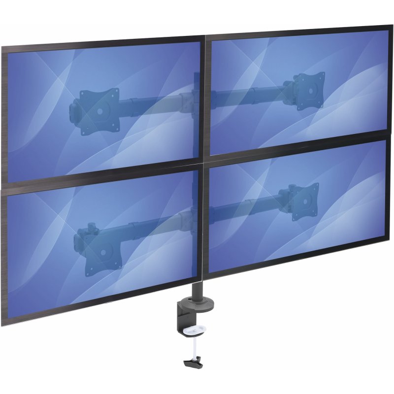 StarTech.com Support de bureau pour 4 écrans - Bras d'écran articulé - Acier robuste
