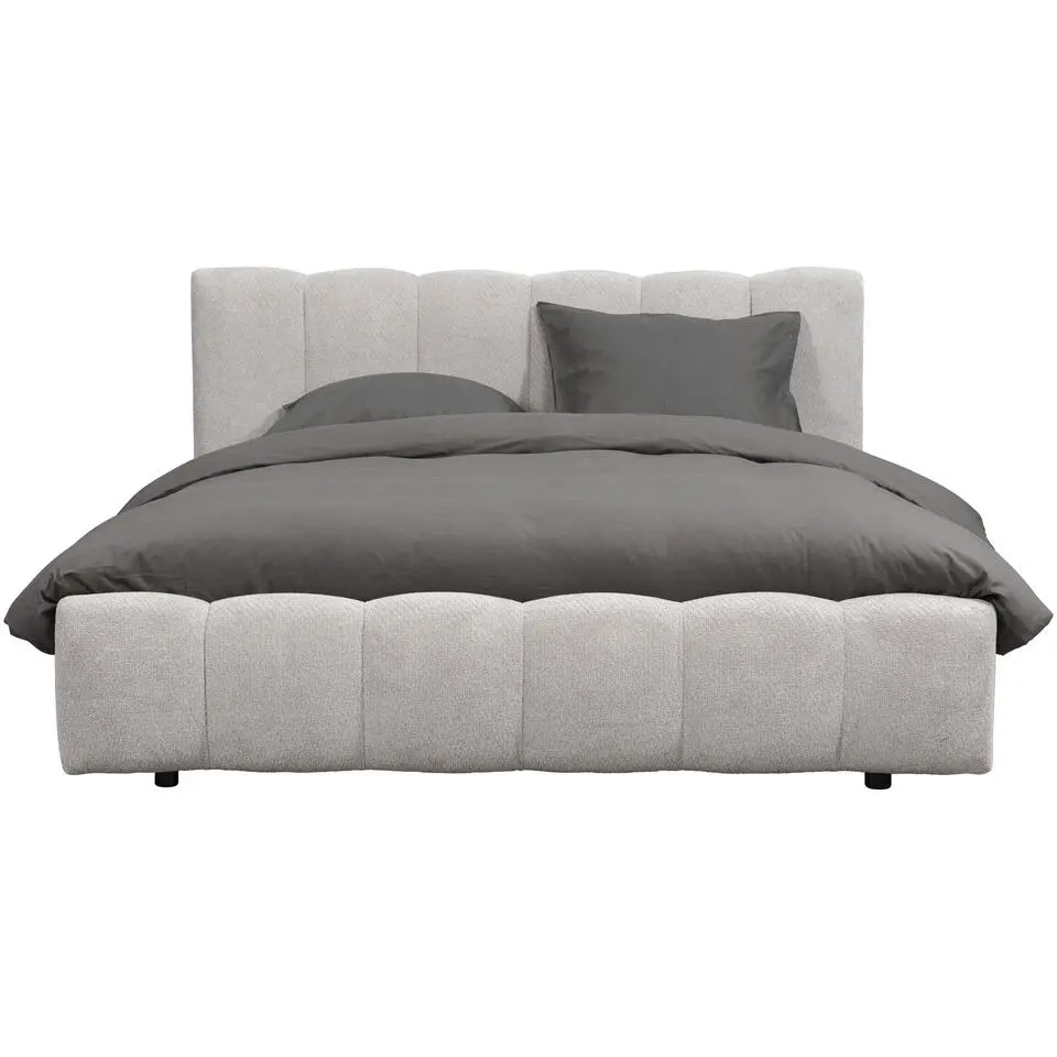 Bed Maudy met opbergruimte - lichtgrijs - 180x200 cm