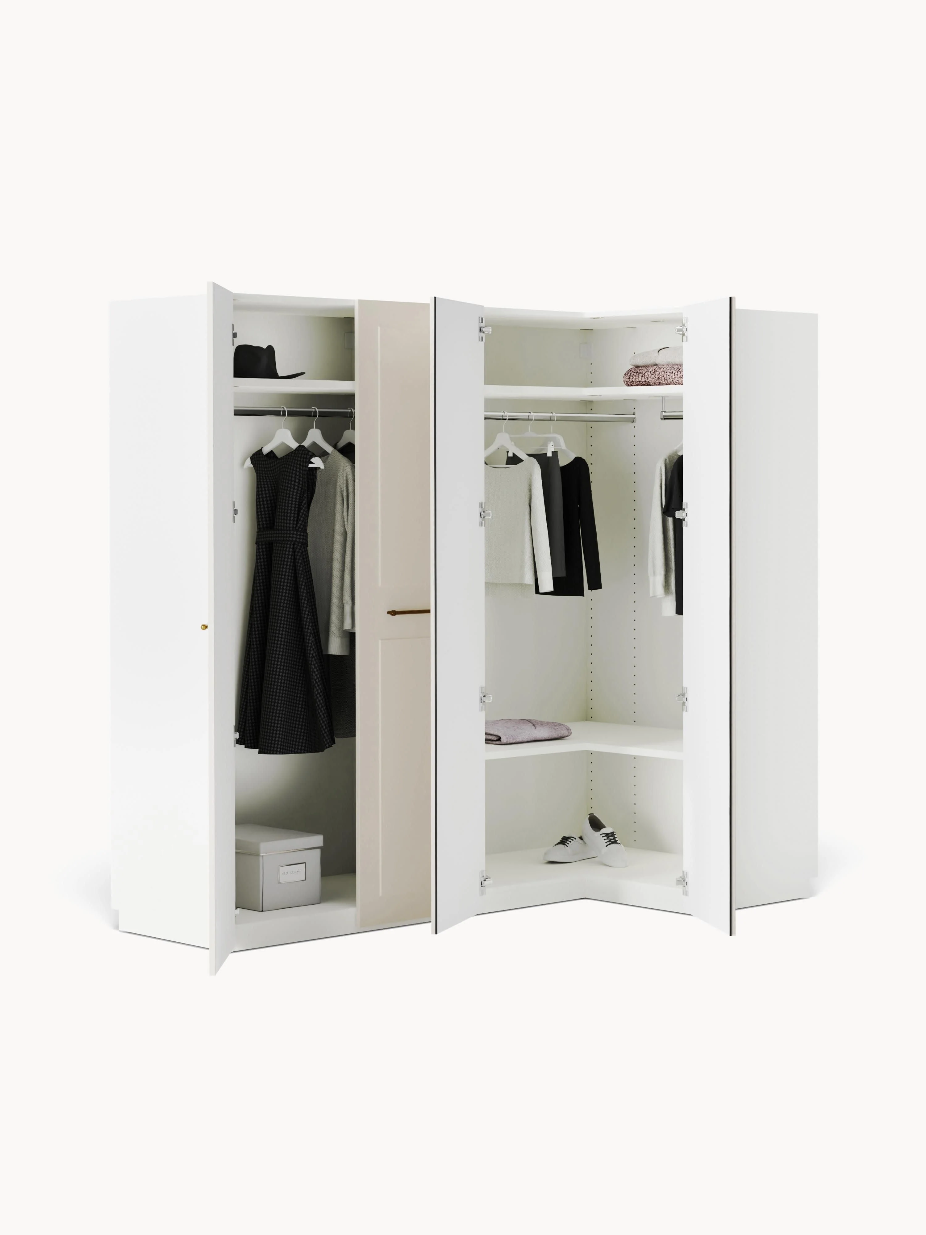 Modulaire hoekkast Charlotte, 215 cm, in verschillende formaten