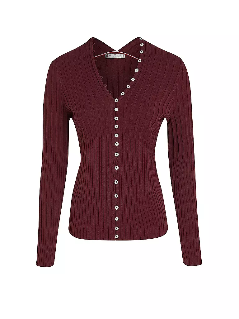 TOMMY HILFIGER Cardigan dunkelrot