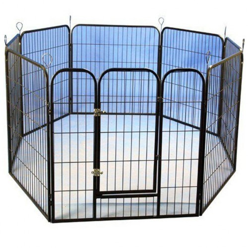 Parque modular para animais de estimação, preto