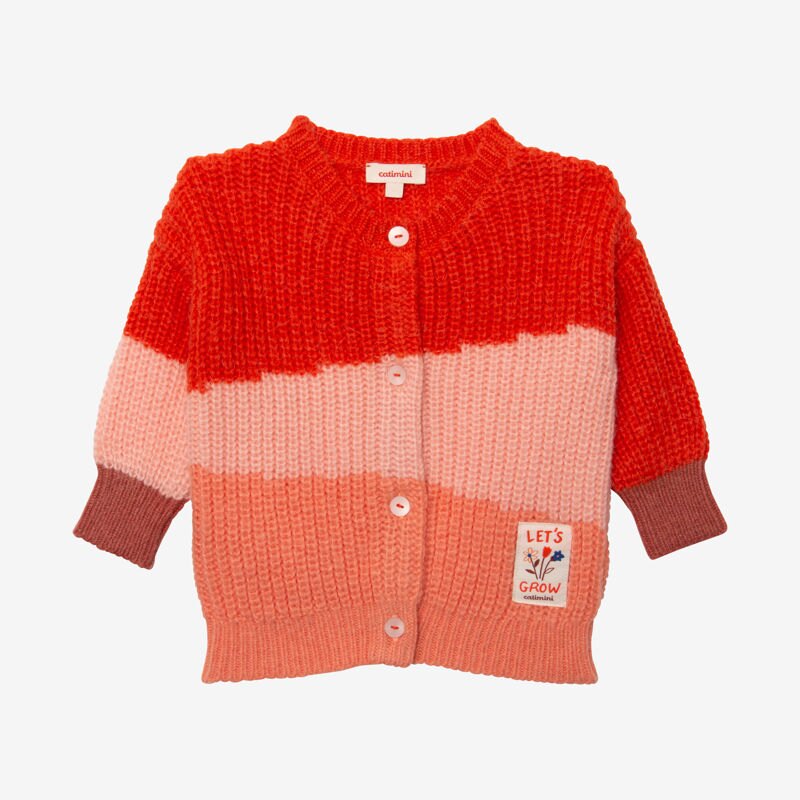 Gilet bébé fille colorblock rouge Catimini Rouge