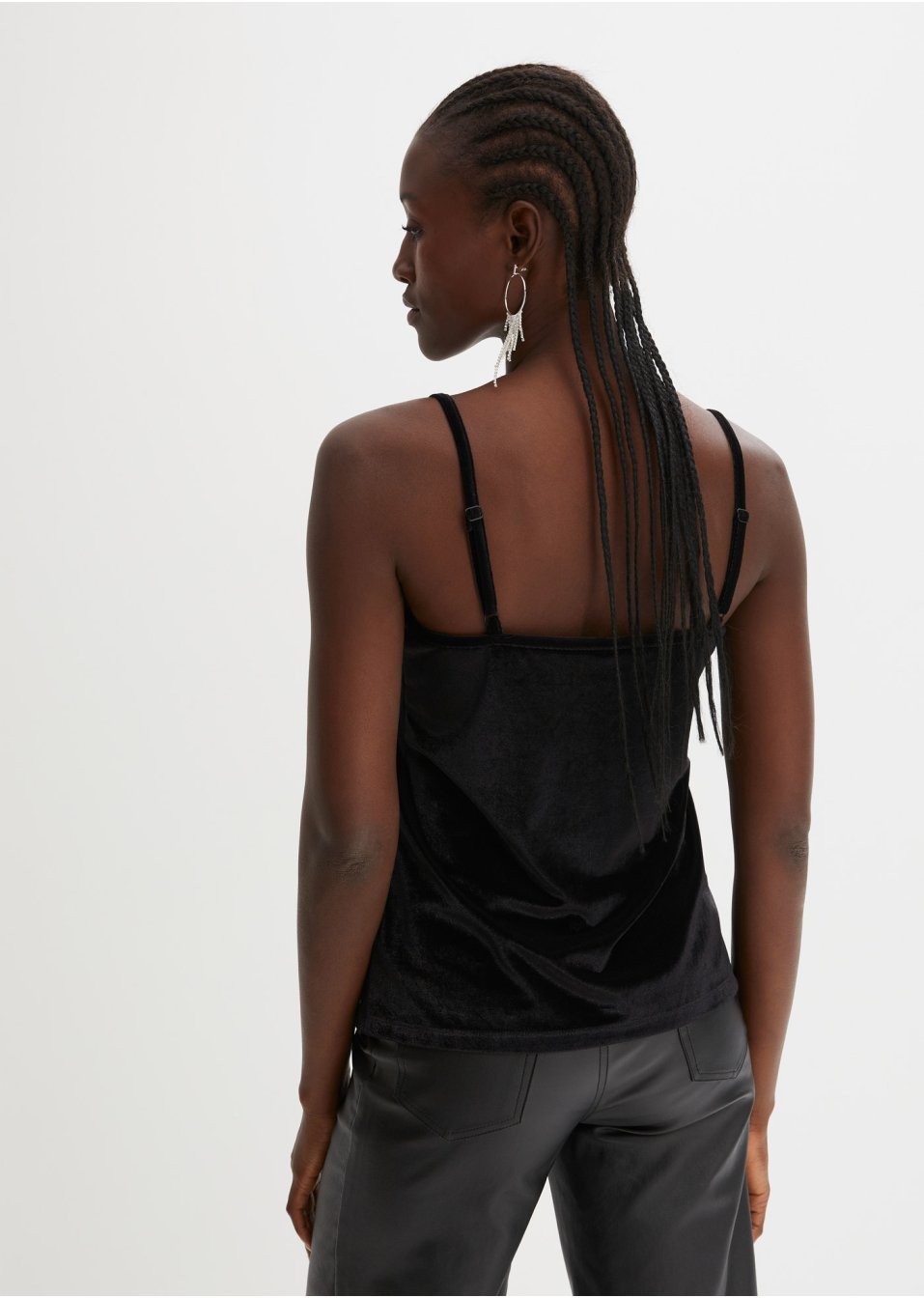Top en velours à dentelle