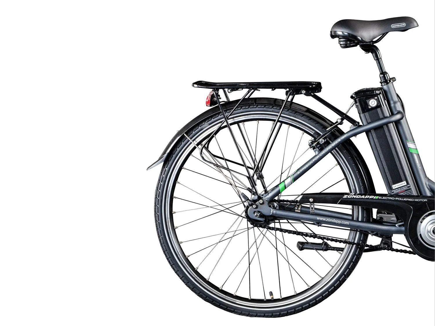 Z&uuml;ndapp E-Bike City Green 3.7, 26 oder 28 Zoll