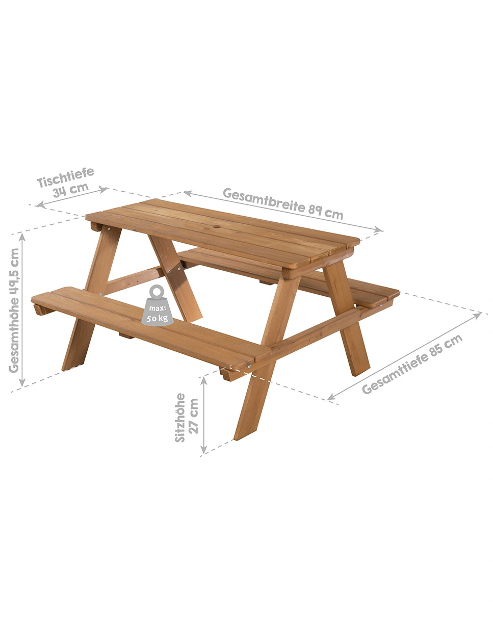Kindersitzgarnitur Deluxe Outdoor PICKNICK FOR 4
