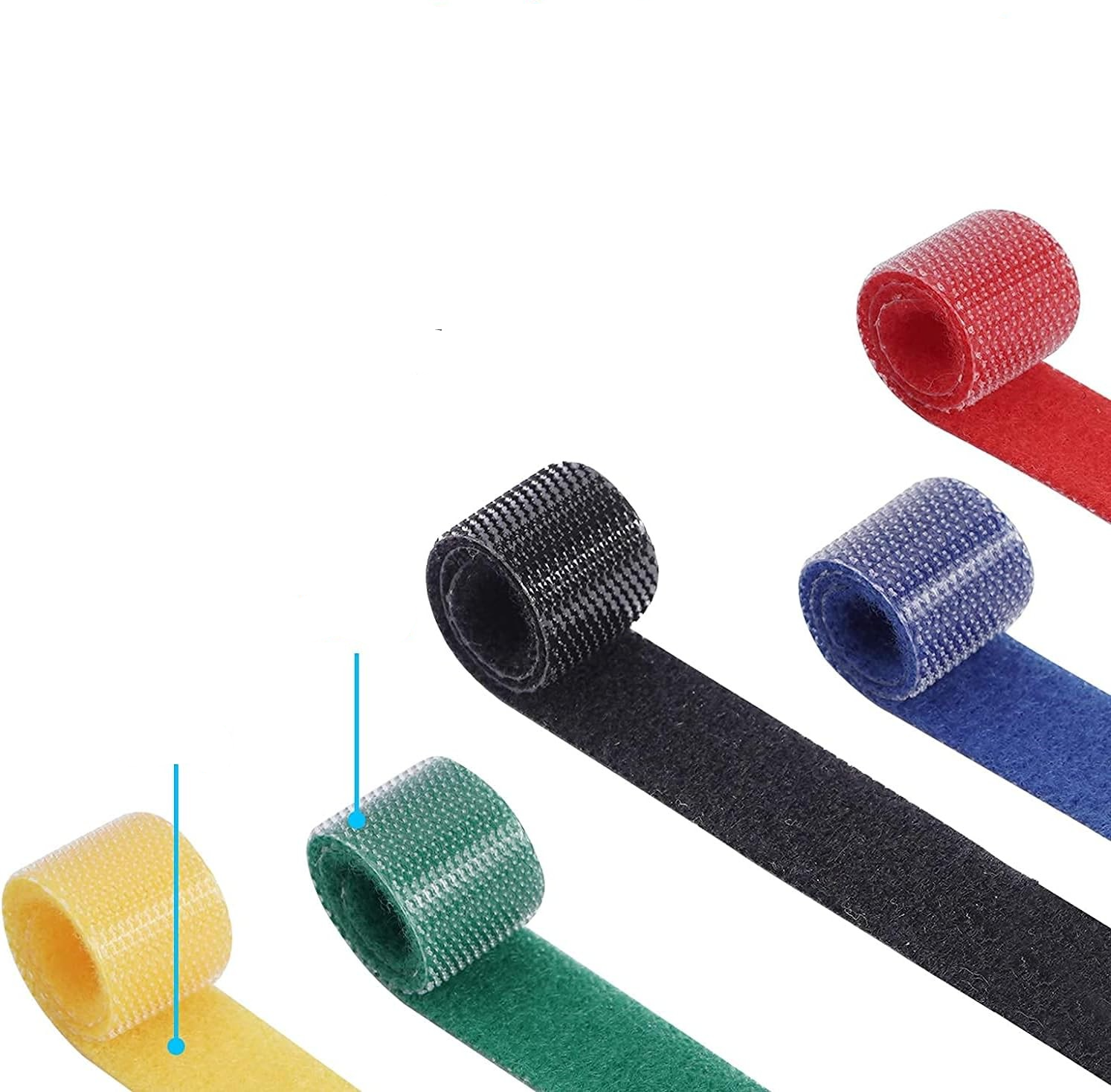 (60er Set) 15cm Wiederverwendbare Nylon Kabelbinder Kabel Organizer Kabel Clip Kabelhalter - Bunt