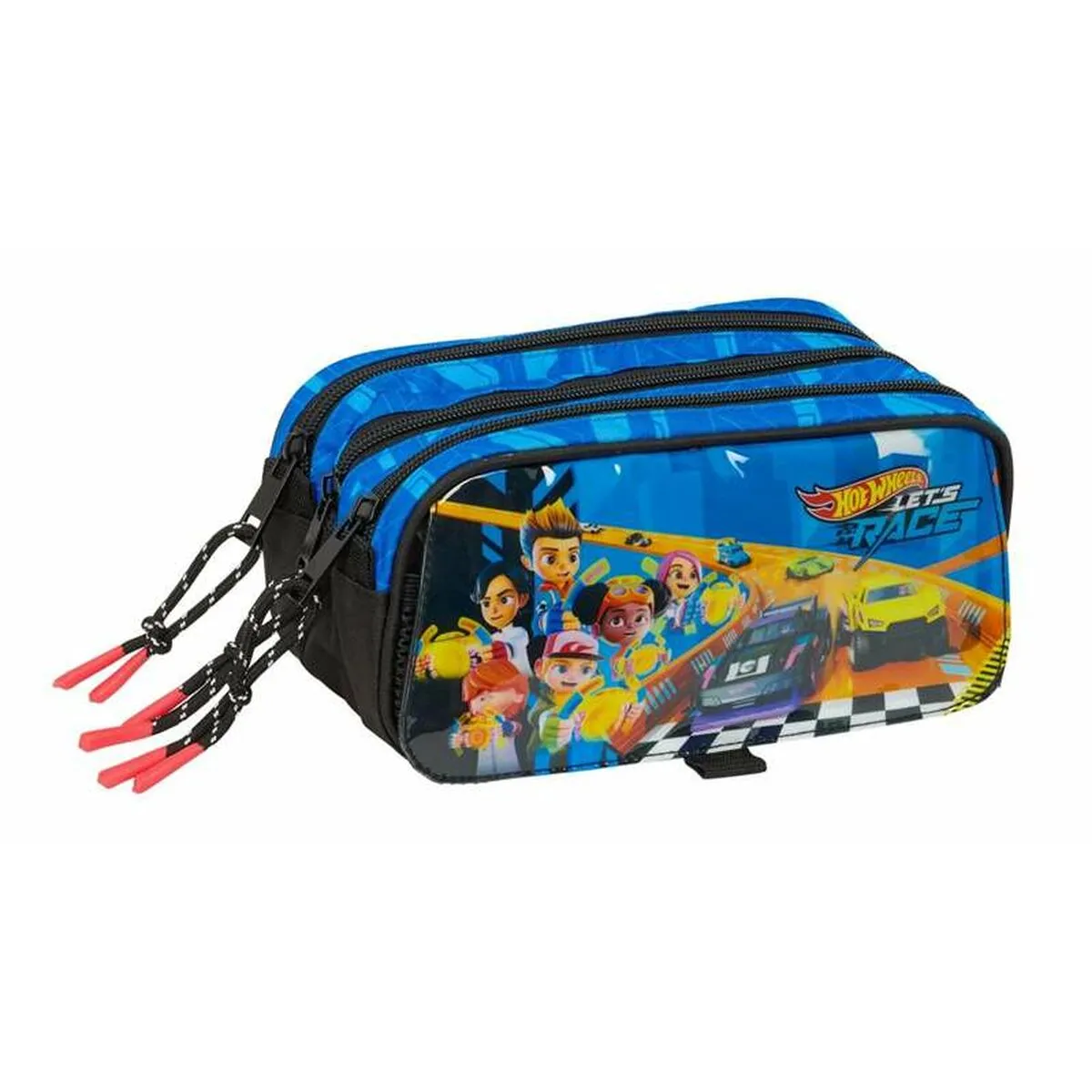 Hot Wheels Trousse Fourre-Tout Triple Let's Race
