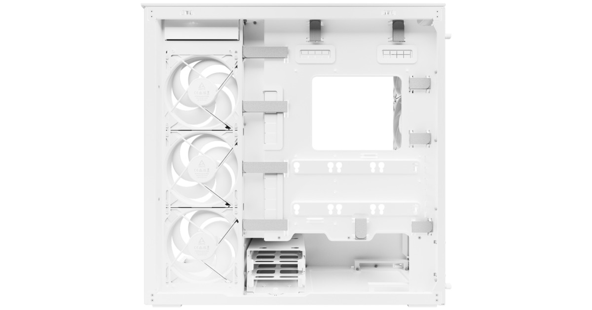 ARCTICXtender midi tower behuizing  (Wit | 2x USB-A | 1x USB-C | RGB | Tempered Glass)