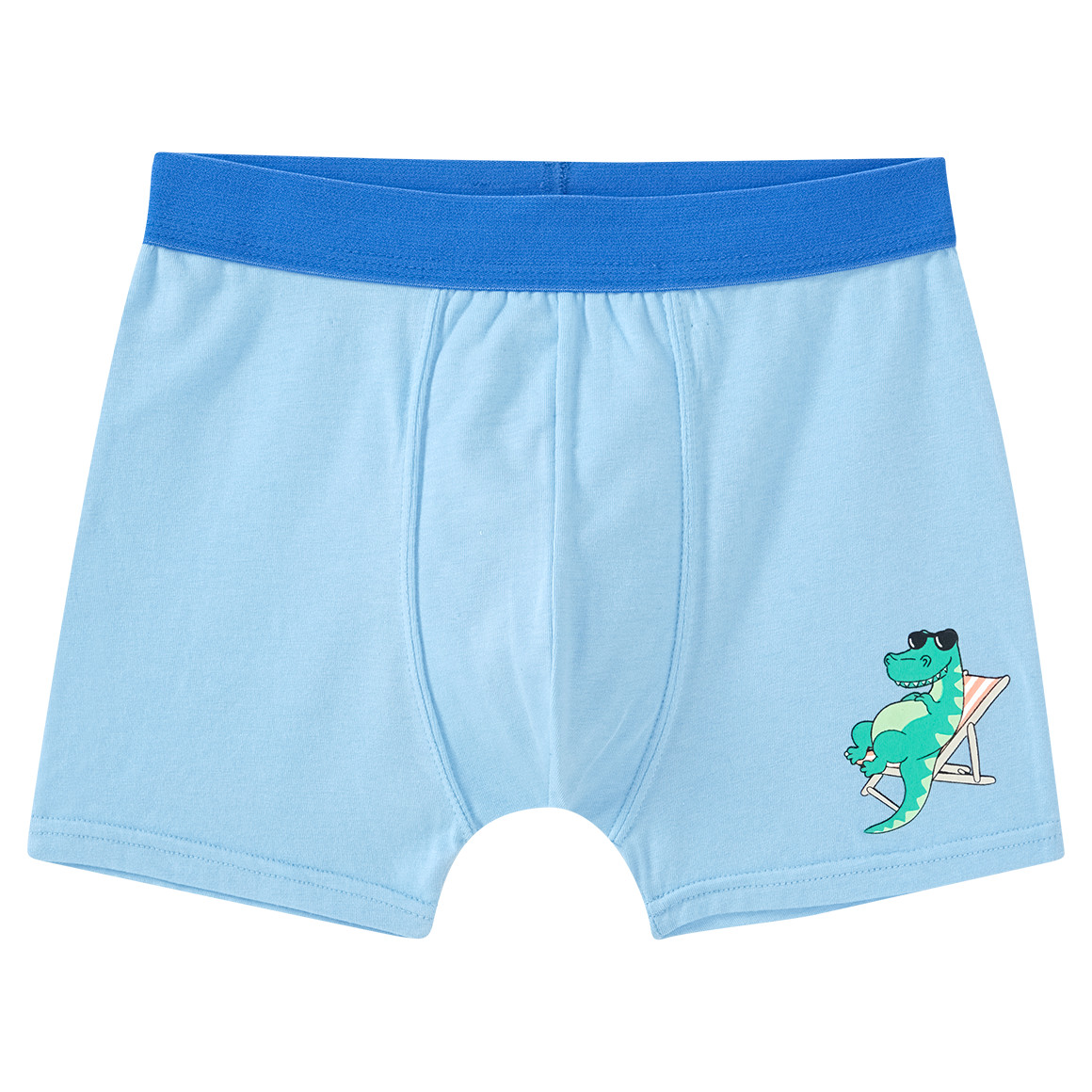Famy 3 Jungen Boxer in verschiedenen Dessins hellblau / blau / weiss