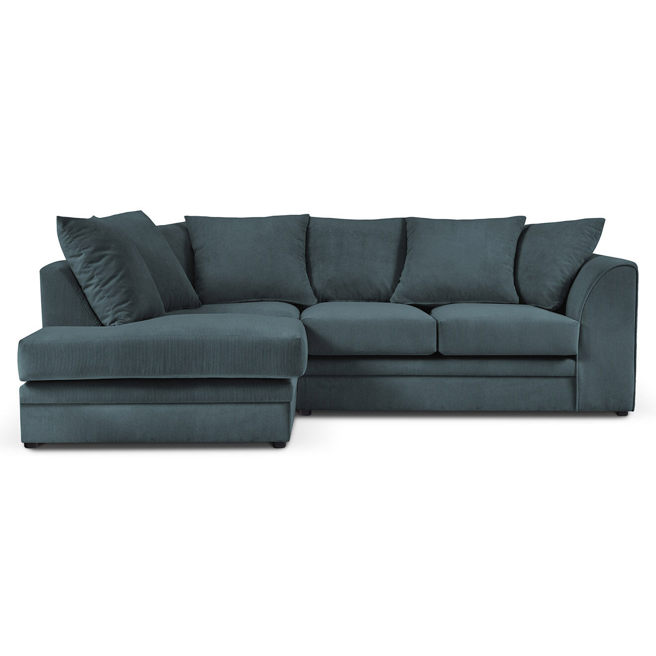Mazzini Sofas Canapé d'angle gauche Quince 4 Places bleu - 221x171x80 cm