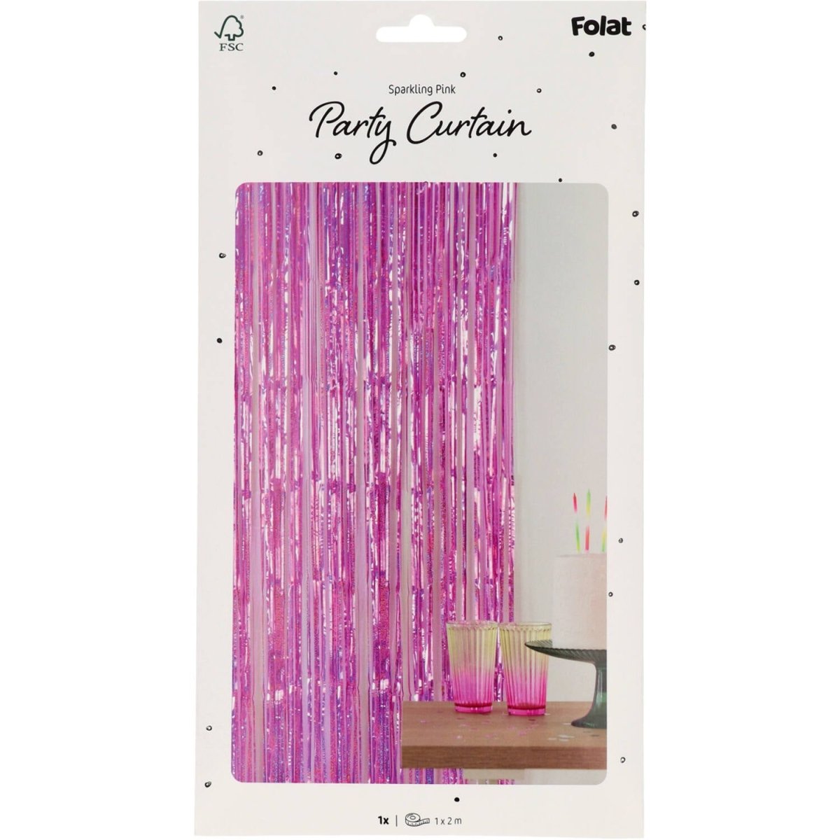 Roze Deurgordijn 2m