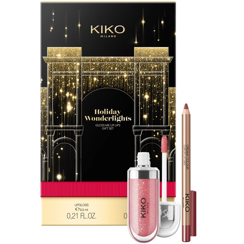 KIKO Milano Holiday Wonderlights Gloss Me Up Lips Gift Set - 01 Refined Mauve
