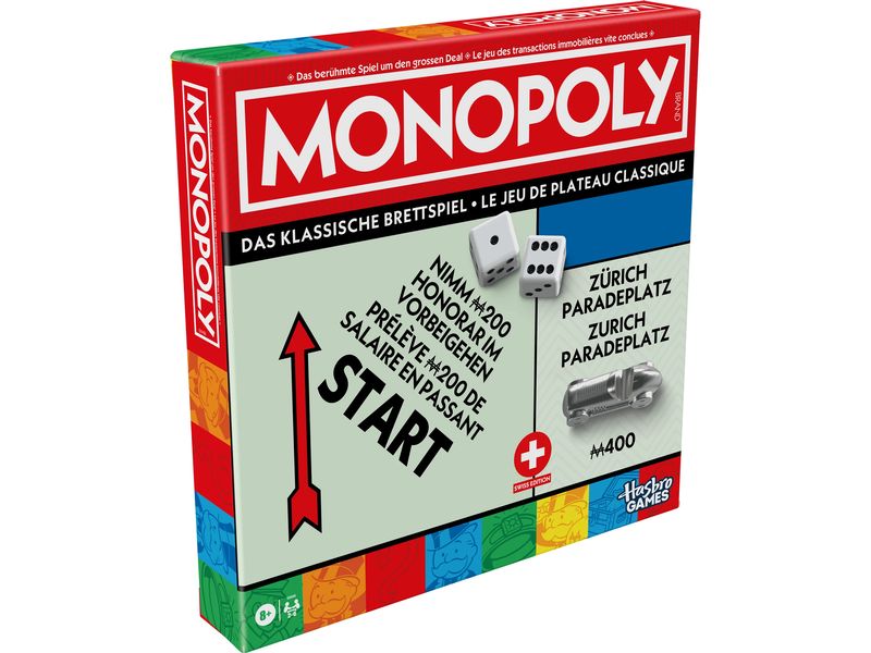 Hasbro Familienspiel Monopoly Classic Refresh Schweizer Edi Neuauflage des Klassikers