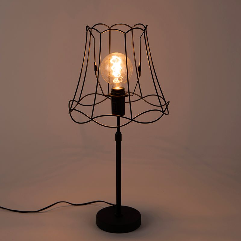 Tafellamp zwart met Granny Frame 30 cm verstelbaar - Parte