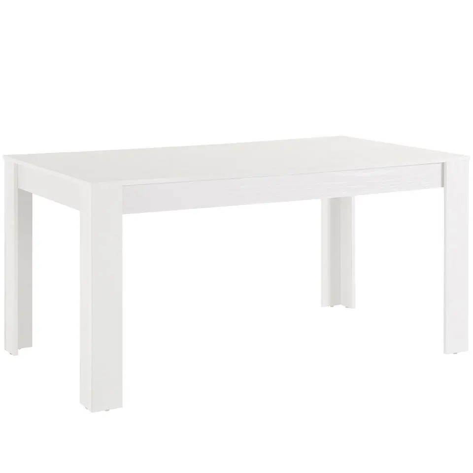 Lynn - Eettafel 160x90 cm voor 8 in wit MDF