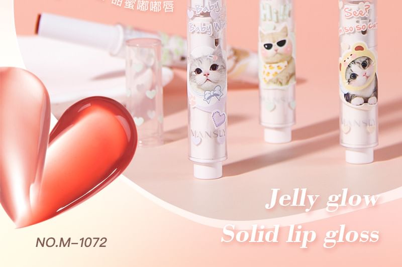 MANSLY - Cat Jelly Glossy Lipstick - 4 kleuren