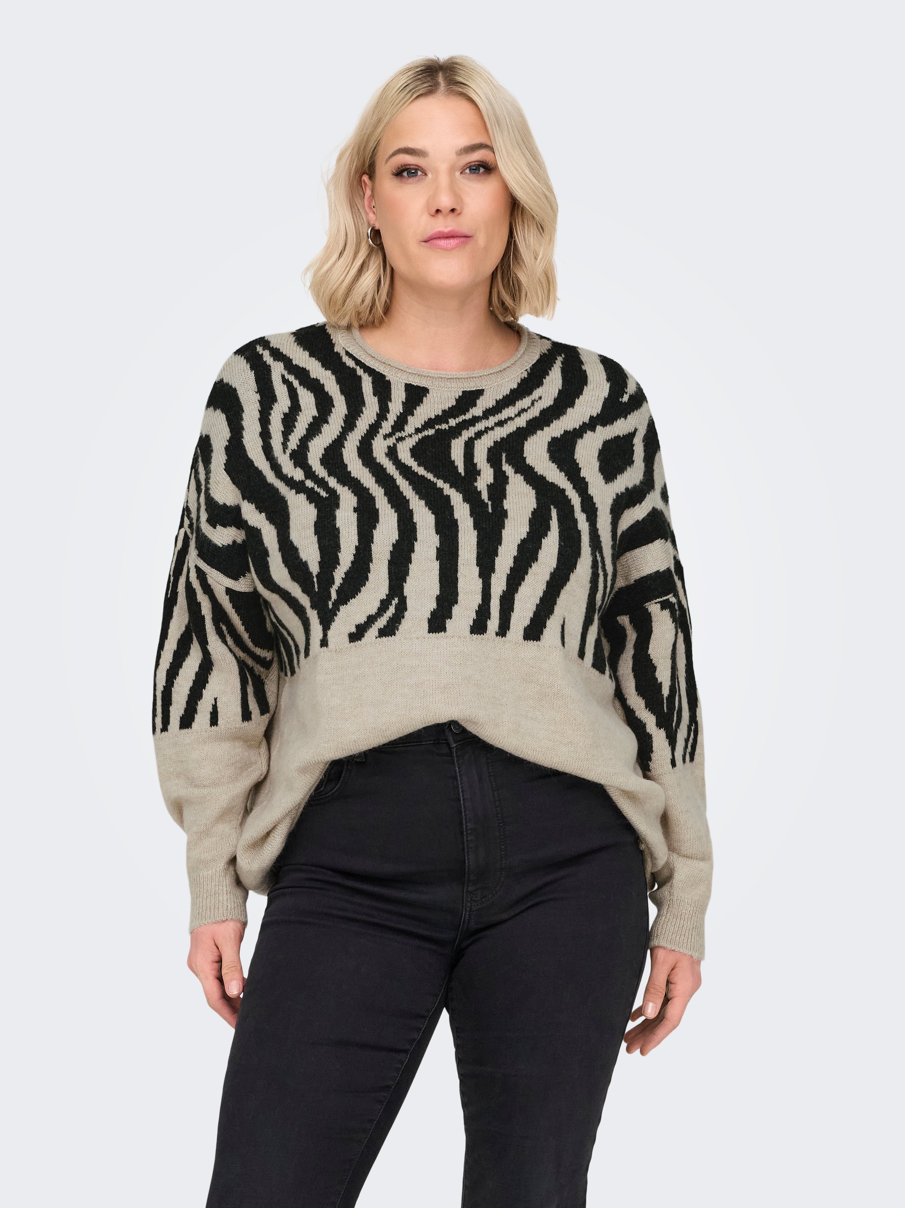 CARJADE Strickpullover Whitecap Gray