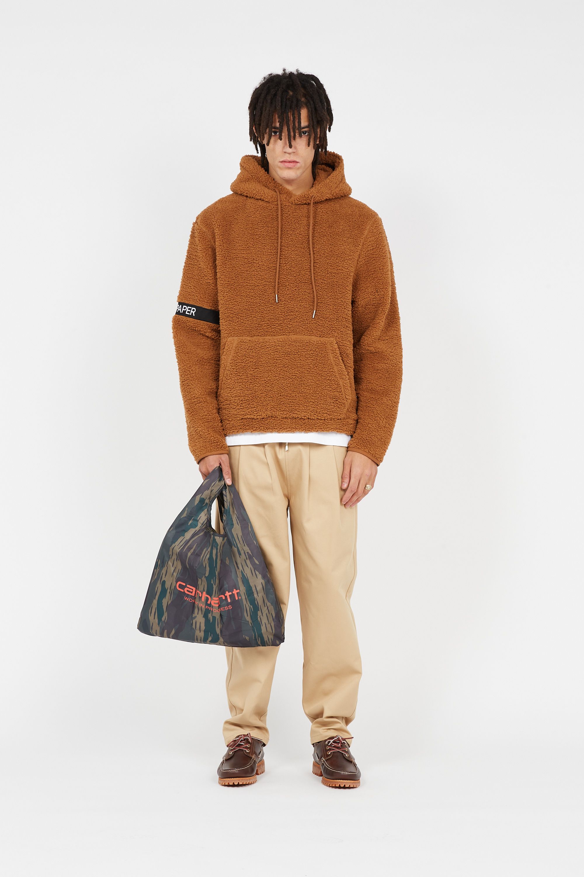 Daily Paper Hoodie sherpa captain Marron